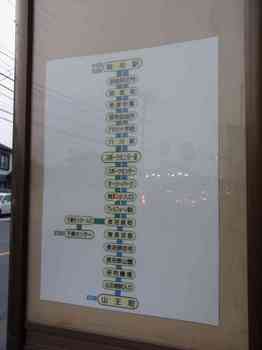 「稲毛駅⇔山王町」系統バスの路線図です。